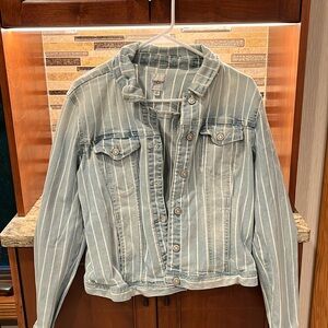 Kenzie Denim Striped Jacket